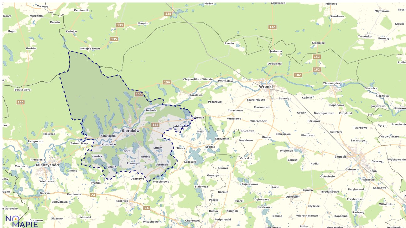 Mapa uzbrojenia terenu Sierakowa